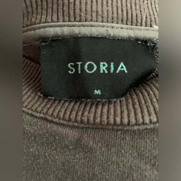 Storia Sweatshirt Gray 100%Cotton longsleeve oversized - Picture 5 of 11